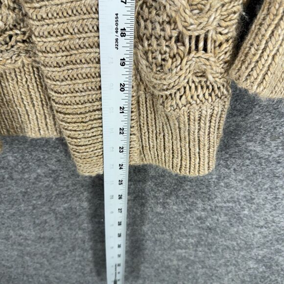Express Cardigan Women XS Brown Open Front Long Sleeve Wool Knit Casual Stretch - Picture 6 of 7
